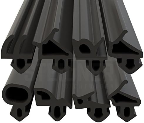 STEIGNER Window and Door Seal SFD13 1 m Rubber Profile Gasket TPE Thermoplastic Elastomer Black for Wooden and PVC Windows