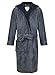 John Christian Men's Hooded Fleece Robe Navy Marl (L)