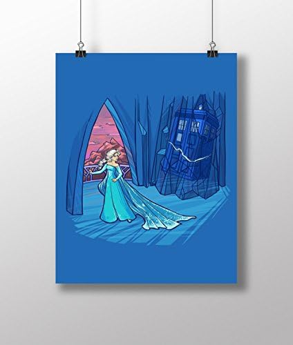 Doctor Who Tardis and Disney's Frozen Elsa Mashup Medium 11x14" Art Print