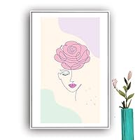 Framed Canvas Wall Art Picasso Poster Print of Woman Canvas Prints Home Artwork Decoration for Living Room,Bedroom - 16x24 inches