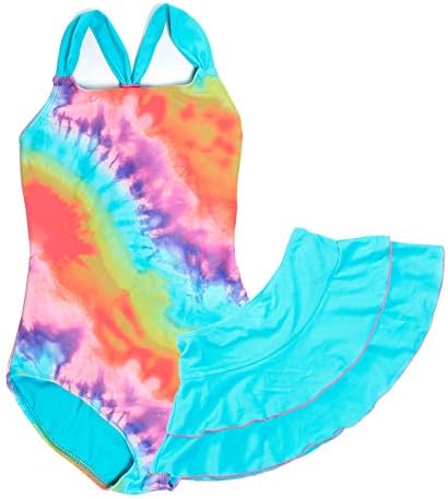 one piece swimwear with skirt