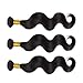 JINREN Brazilian Virgin Hair Body Wave Hair Weave 3 Bundles Full Head Set Unprocessed Virgin Human Hair Weave Natural Black 10-28inch