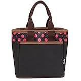Zdzdy Adult Insulated Lunch Tote Bag for Women with Zipper Reusable Grocery Cooler Bag Waterproof Personality Handbag Large Capacity Bento Box for Girls Work Picnic, Polka Dot