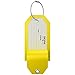 Shacke Large Luggage Tags (2pcs) with Privacy Cover and Steel Loops (Yellow)