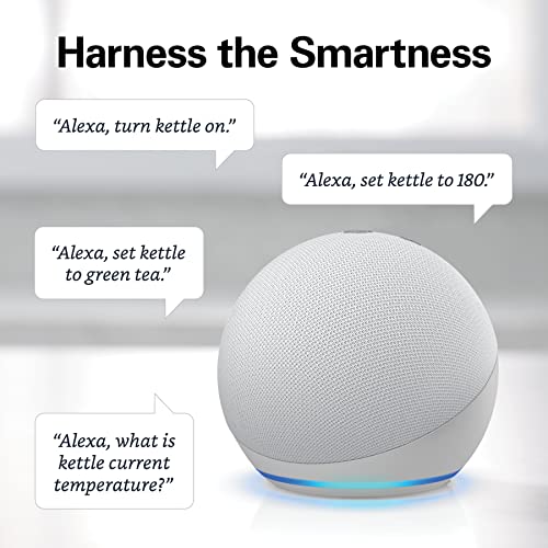 Hamilton Beach Smart Electric Tea Kettle & Water Boiler, Works with Alexa, 1.7 Liter, Fast Boiling 1500 Watts, Cordless, Keep Warm, Auto-Shutoff & Boil-Dry Protection, Stainless Steel (41036)