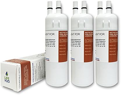 3 Pack of LifeH2O NEW Premium Water Filter EDR1RXD1, W10295370 ,W10295370A, FILTER 1, Kenmore 46-9930, Kenmore 46-9081, Compatible Water Filter