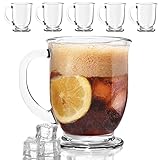SZUAH 15 OZ Clear Coffee Mug, Clear