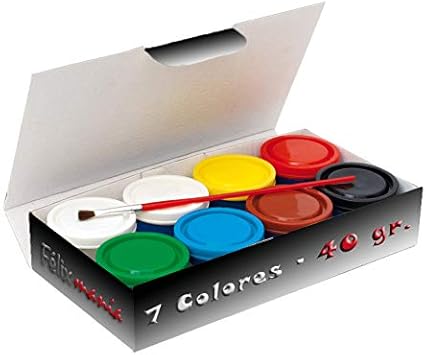 Caja Temperas 7 Botes (40gr/Color) + Pincel: Amazon.es: Electrónica