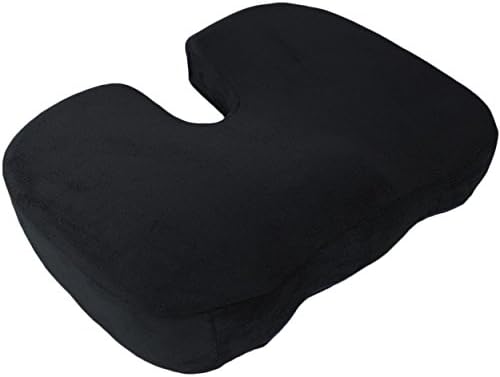 Orthopedic Memory Foam Memory Office Cushion Coccyx Chair Seat Back Pain Relief by MakExpress