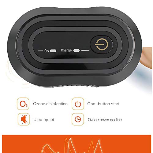 Denshine Black Mini CPAP Cleaner, Portable CPAP Cleaner and Sanitizer Includes Sanitizing Bag, CPAP Cleaner Disinfector for Masks, Cushion, 22mm Diameter of Tubing and Household Sterilization Cleaning