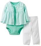 Carter's Baby Girls' 3 Piece Cardigan Set (Baby) - Mint Stripe