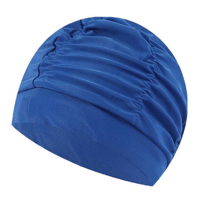 Swimming Cap Chemo Hair loss Beanie Hat Scarf Turban Cancer Swim Cover Headwear Headcover for Women (Royal Blue)