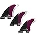 FCS II Reactor Performance Core Carbon Surfboard Tri Fin Set - Medium