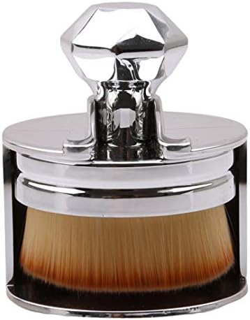 Underleaf 1pc Push-Pull Portable Round Seal Body Facial Foundation Brushes Cosmetic Makeup Brush Blush Beauty Tools(Silver)
