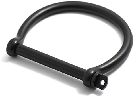 BIJOUONE Matte Black Classic Screw cuff Bracelet