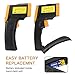 Laser Infrared Thermometer Non-Contact Digital Temperature Gun，Adjustable Emissivity &MAX/MIN/， -50°C to 550°C(-58°F to 1022°F) IR Thermometer for Industrial,Kitchen Cooking,Ovens
