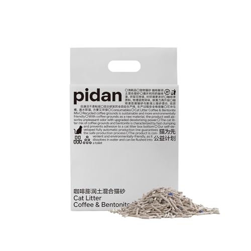 pidan Tofu Cat Litter with Recycled Coffee Grounds,Clumping,Flushable,Plant Bas…