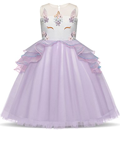 Ttyaovo girl flower kids unicorn clothing lace tulle pr…