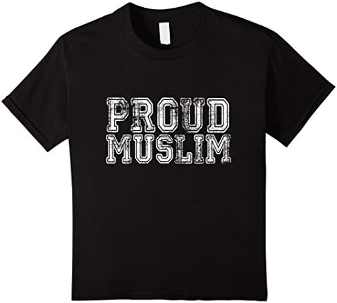 Kids Proud Muslim Shirt Islam Islamic Gift Vintage Varsity  10 Black