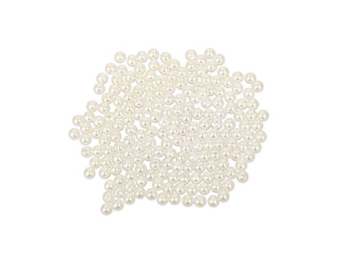 Multicraft Imports Pearl Beads (185 Pack), 6mm, Ivory