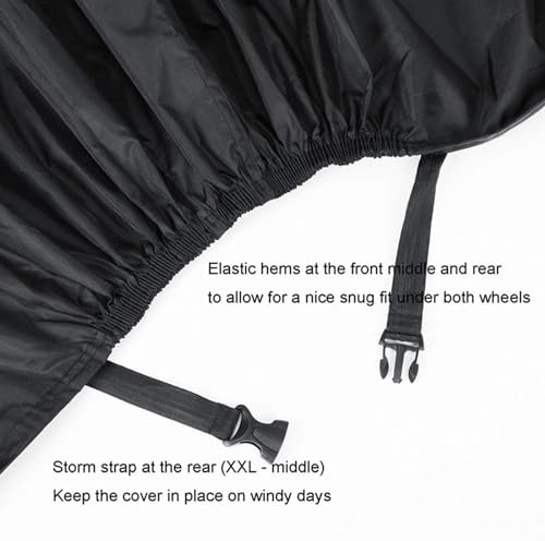 Waterproof Bike Cover Heavy Duty Oxford Bicycle Cover with Double stitching Heat Sealed Seams, XL for 1-3 Bikes Protection from UV Rain Snow Dust for Mountain Road Electric Bike Hybrid Outdoor Storage