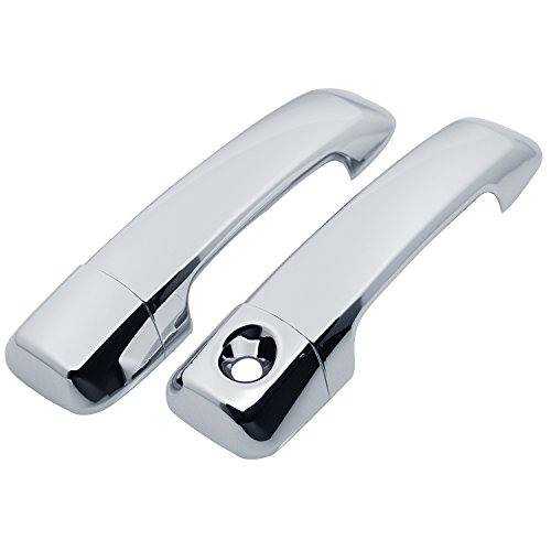 E-Autogrilles Triple Chrome Plated ABS 2 Door Handle Cover without Passenger Keyhole for 07-16 Toyota Tundra / 07-14 Toyota FJ Cruiser (64-0516)