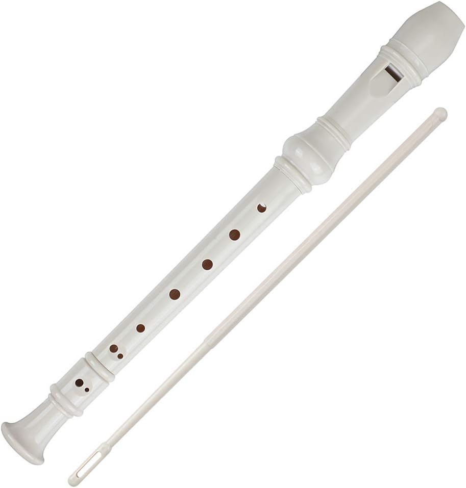 Soprano Recorder Descant Flauta Recorder 8 Hole ABS Clarinet German Style Treble flute C Key for Beginner With Fingering Chart Instructions with Cleaning Rod Bag