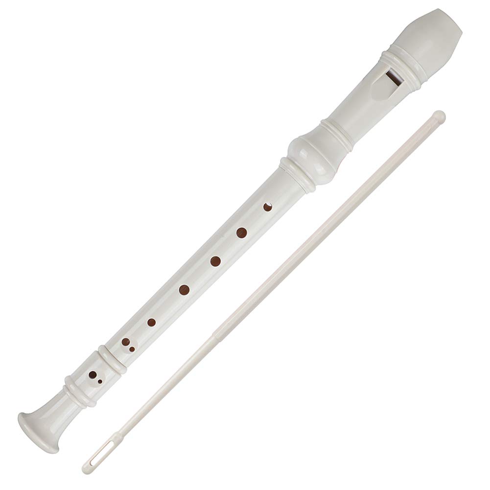 Soprano Recorder Descant Flauta Recorder 8 Hole ABS Clarinet German Style Treble flute C Key for Beginner With Fingering Chart Instructions with Cleaning Rod Bag