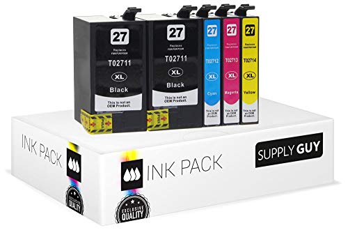 5 Ink Cartridges compatible with Epson 27 27-XL T2705 T2715 for Epson WorkForce WF-3600 WF-3620 WF-3620 WF-3640 WF-7110 WF-7600 WF-7610 WF-7620