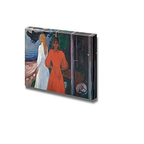 Red and White by Edvard Munch - Canvas Print Wall Art Famous Painting Reproduction - 12" x 18"