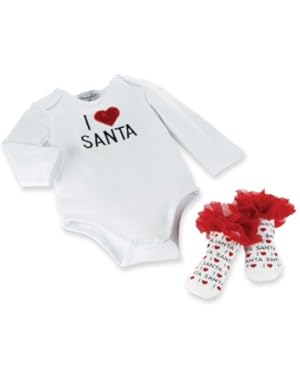 Baby-Girls Newborn I Love Santa Boxed Set