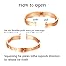 MVCOLEDY Valentine's Day Gift Jewelry Rose Gold Plated Bangle Bracelet Stone Stainless Steel Heart Crystal Bangle Bracelets for Women Jewelry Size 6.7
