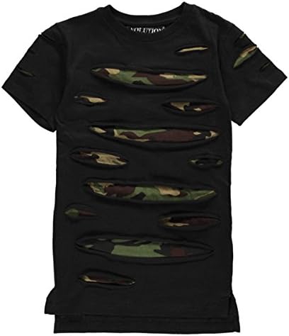 Evolution Big Boys' "Ripped Camo" T-Shirt - black, 10 - 12