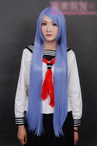 straight light blue Long cosplay wig Valkyrie Leia wig Gintama Sarutobi Ayame silver violet cosplay wig wig