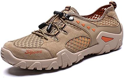 YAOkxin Sports Sandals, Outdoor Walking Shoes Men's Breathable Non-Slip Wear-Resistant Hiking Shoes, Summer Large Size Shoes Khaki 39-48,43