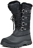 ARCTIV8 ALPINA Women's Winter Knee High Fur Lining Cozy Warm Water Resistant Snow Boots