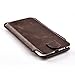 Dockem Provincial Wallet Sleeve for iPhone SE 2/3, 12/13 Mini, 8, 7, 6, 6S (5.4/4.7 inch) – Vintage Vegan Leather Pouch Cover with 2 Card Holder Slots [Brown]