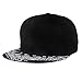 Toraway Caps, Unisex Black Snapback Bboy Hiphop Hat Adjustable Baseball Cap