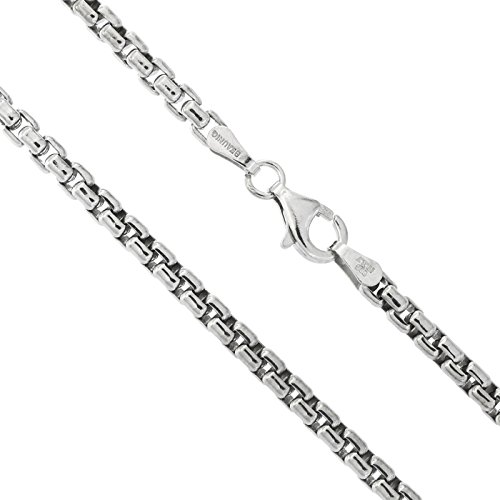 Mens Solid Sterling Silver Rhodium 