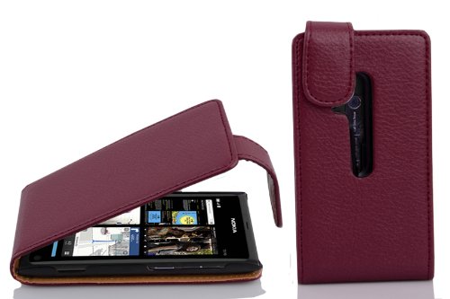 cadorabo Case works with Nokia Lumia 800 in PASTEL PURPLE - Flip Style Case made of Structured Faux Leather - Wallet Etui Cover Pouch PU Leather Flip