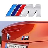 BMW M Power Badge Tri Color, Rear Emblem Car Decal Logo Sticker for BMW 1 3 5 7 Series E30 E36 E46 E34 E39 E60 E65 E38 X1 X3 X5 X6 Z3 Z4