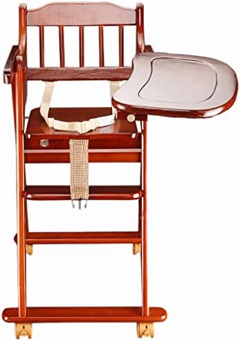 Highchairs Solid Wood Baby Chair Baby High Chair Multi-Function Folding Storage Safety Chair -1-3 Years Old Baby A+ (Color : 1#)