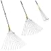 Jardineer 63 inch Adjustable Garden Rake Leaf, Collect Loose Debris Among Delicate Plants, Lawns and Yards, Expandable Head from 7 inch to 23 inch. Ideal Garden Rake Tools