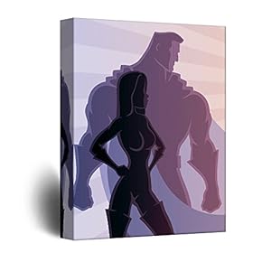 Monochromatic Superhero Comic Illustration Pop Art