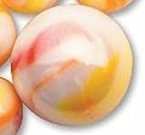 Mega Marble - Cockatoo Mammoth - Large 1-5/8 Inch Glass Marble with Stand