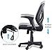 mysuntown Armless Office Chair Ergonomic Task Office Chair No Arms Small Computer Desk Chairs with Wheels Black Mesh Comfortable Adjustable Chair (Mid)
