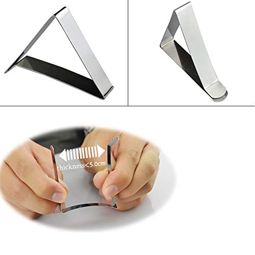 FineInno Stainless Steel Tablecloth Clips for 2 Inch Thick Tables,Table Cloth Holder for Picnic Tables,Weddings, etc (12pack) - Thumbnail 3