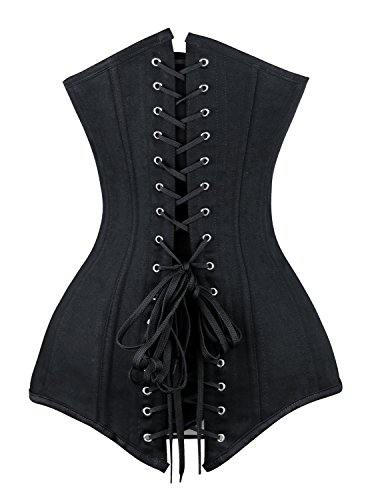 Charmian Women's 26 Steel Boned Cotton Long Torso Hourglass Body Shaper Corset - Buy Online in