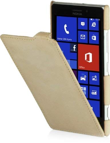StilGut UltraSlim Genuine Leather Case for Nokia Lumia 925, Old Style Sand Beige โ image 1