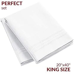 Mellanni King Size Pillow Cases 2 Pack - Iconic